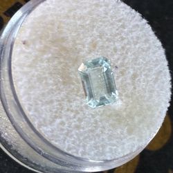 Pretty .96ct Aquamarine Emerald Cut Loose Gemstone App. 5x7 
