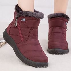 Women Boots  Waterproof Snow Boots, Women Casual Lightweight Ankle Botas Mujer Warm Winter Boots 

Size 7.5