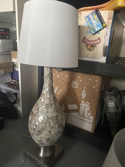 Oyster shell mosaic Shade Lamp