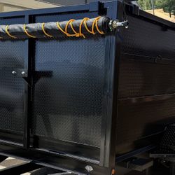 New Hydraulic Scissor Lift Dump Trailer With Ramps ⚡️