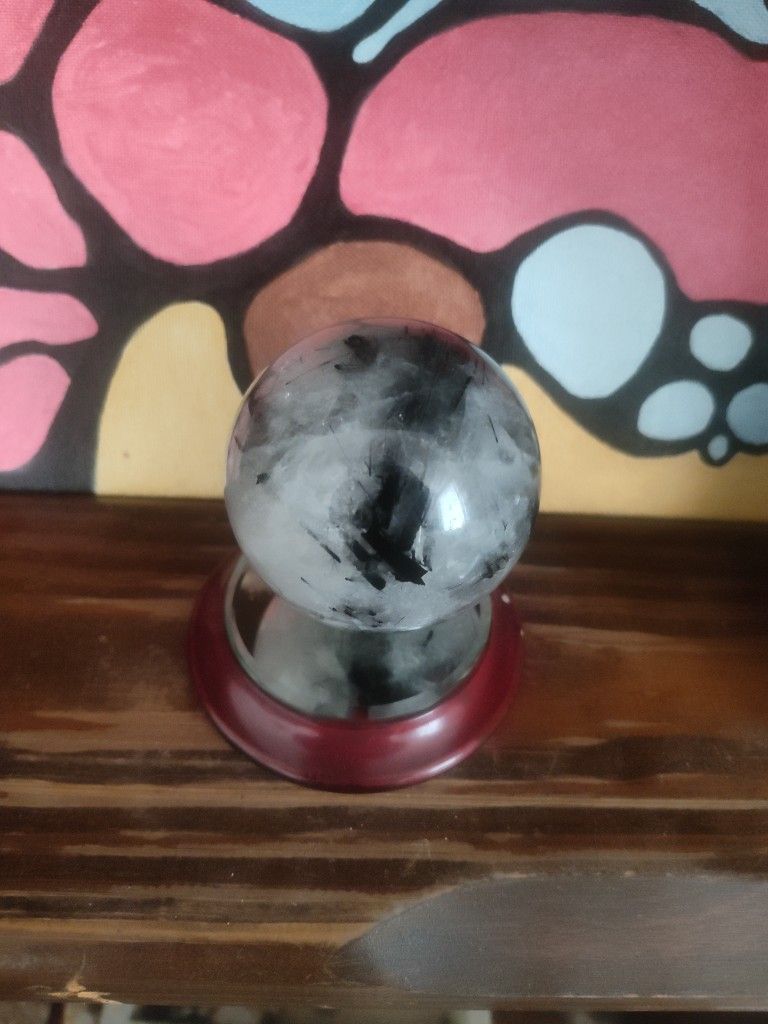 Rutilated Quartz With Black Tourmaline