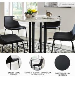 Set 4 chairs bar stool -set 4 sillas para barra