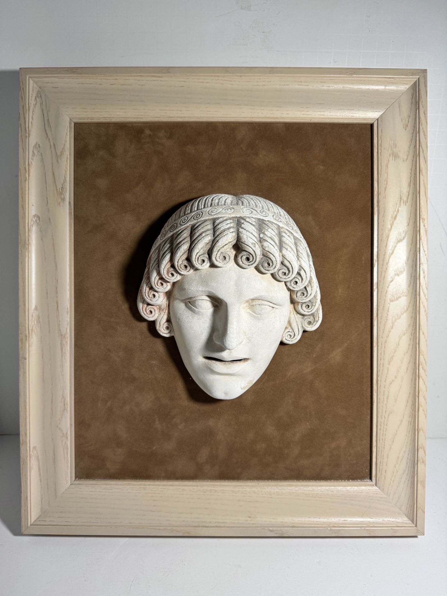 Apollo Stone Cast Mask • Face Sculpture • Island of Mykonos Greece • 1993