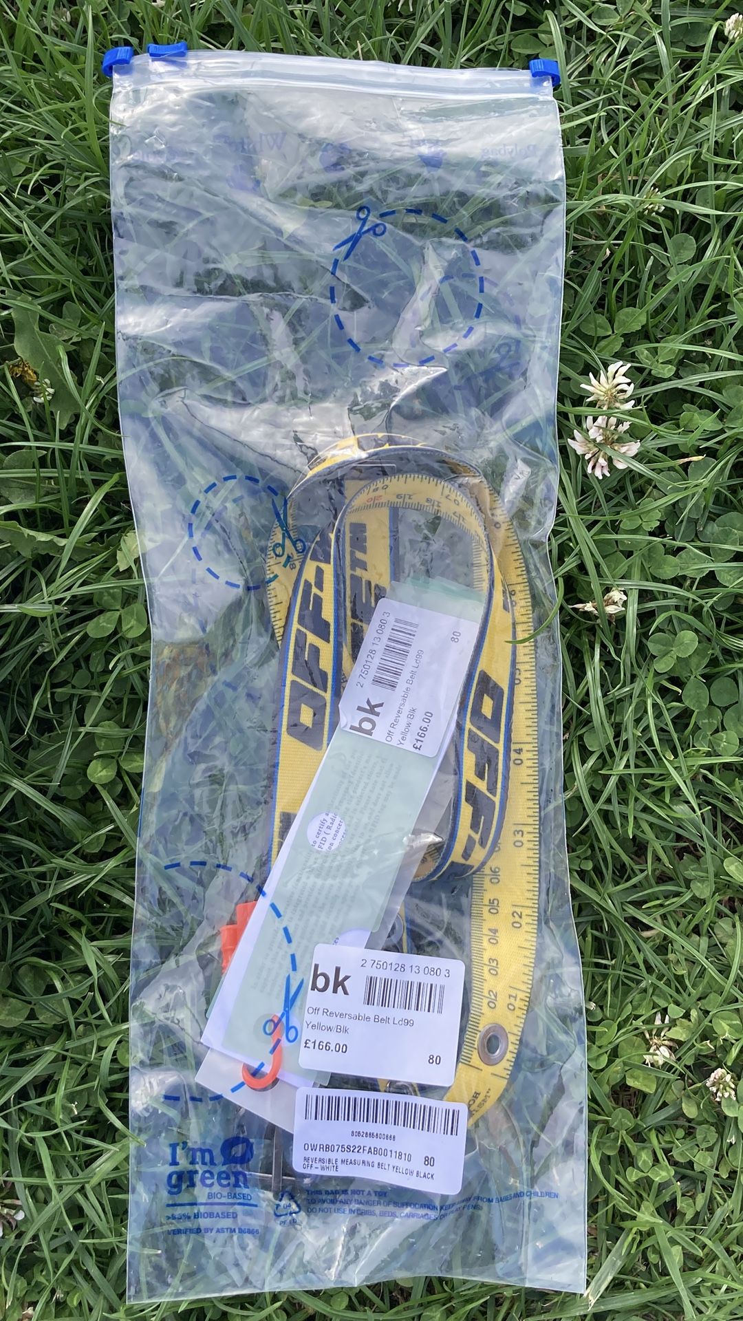 Off-White Reversible Ruler Belt