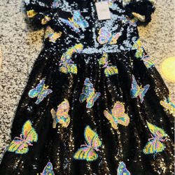Sequin Butterfly Dress