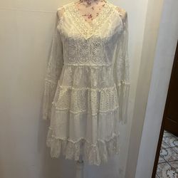 White Beautiful Dress Size S