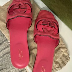 Gucci Sandal Leather Cosmo Softy Rhodamine Pink