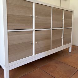 IKEA Kallax With Insert Doors And Base Frame