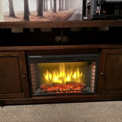 Electric Fireplace With Storage 