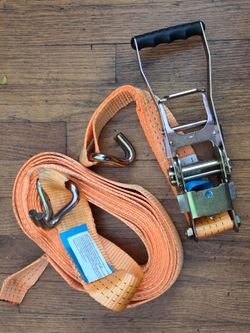 HD 2" x 26ft Commercial Cargo Ratcheting Safety Straps Orange Amarres