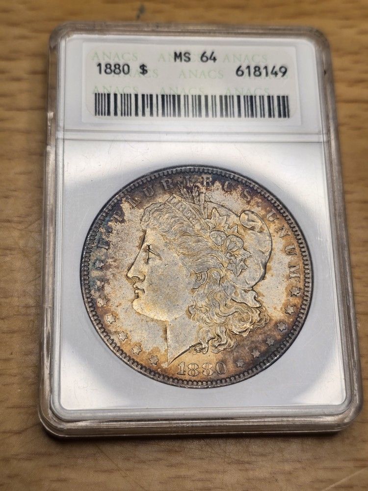 1880 Morgan Dollar Anacs Soap Box
