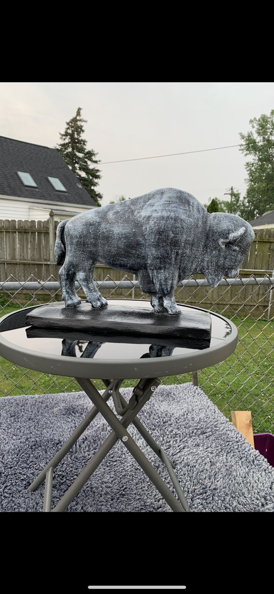 The Old Gray Buffalo Statue