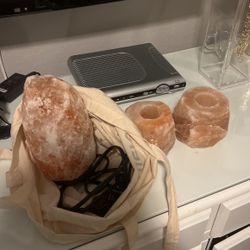 Himalayan Salt Candle Holders And Lamp