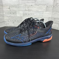 Mizuno Men's Wave Exceed Tour 5 AC Tennis Shoes Black/Blue/Red mens size 9.5
