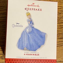  Hallmark Keepsake Ornament Disney Cinderella A Vision in Blue 2013 NEW in Box