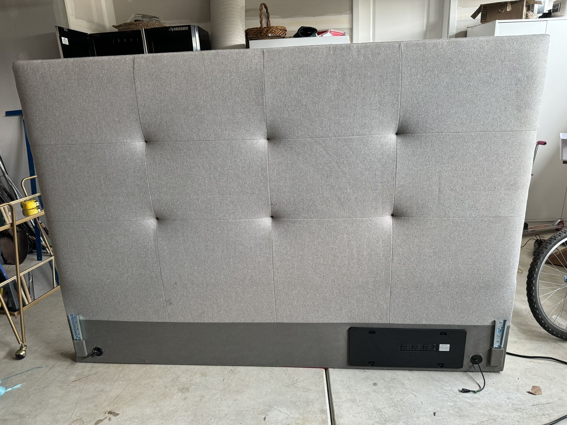 Sleep Number Box Tufted Buttonless Upholstered Bed Frame