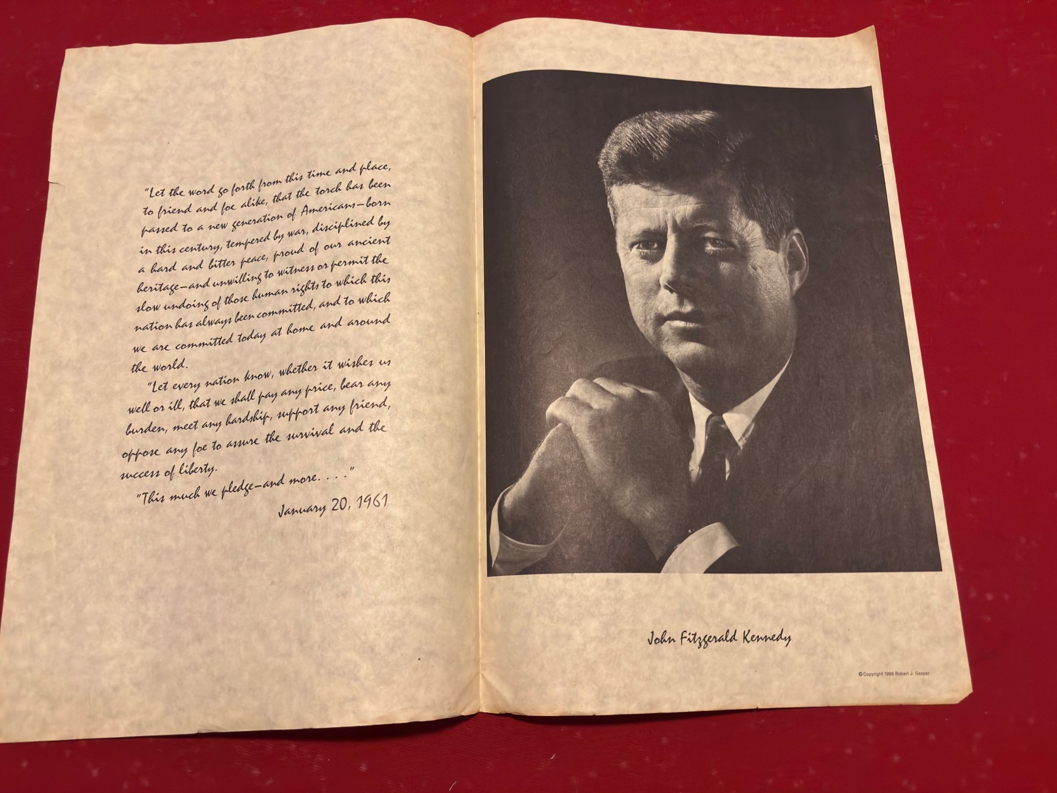 1966 JFK president Kennedy Memorial By Robert J Gasper