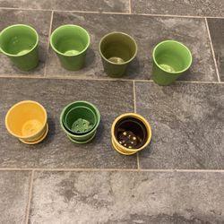 Ceramic  Flower Pots 4 Inches  And 41/2  Inches 