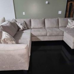 Brand New Artisanal Atlantis Putty 3pc Sectionals 