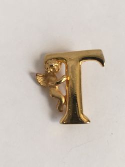 LETTER T BROOCH