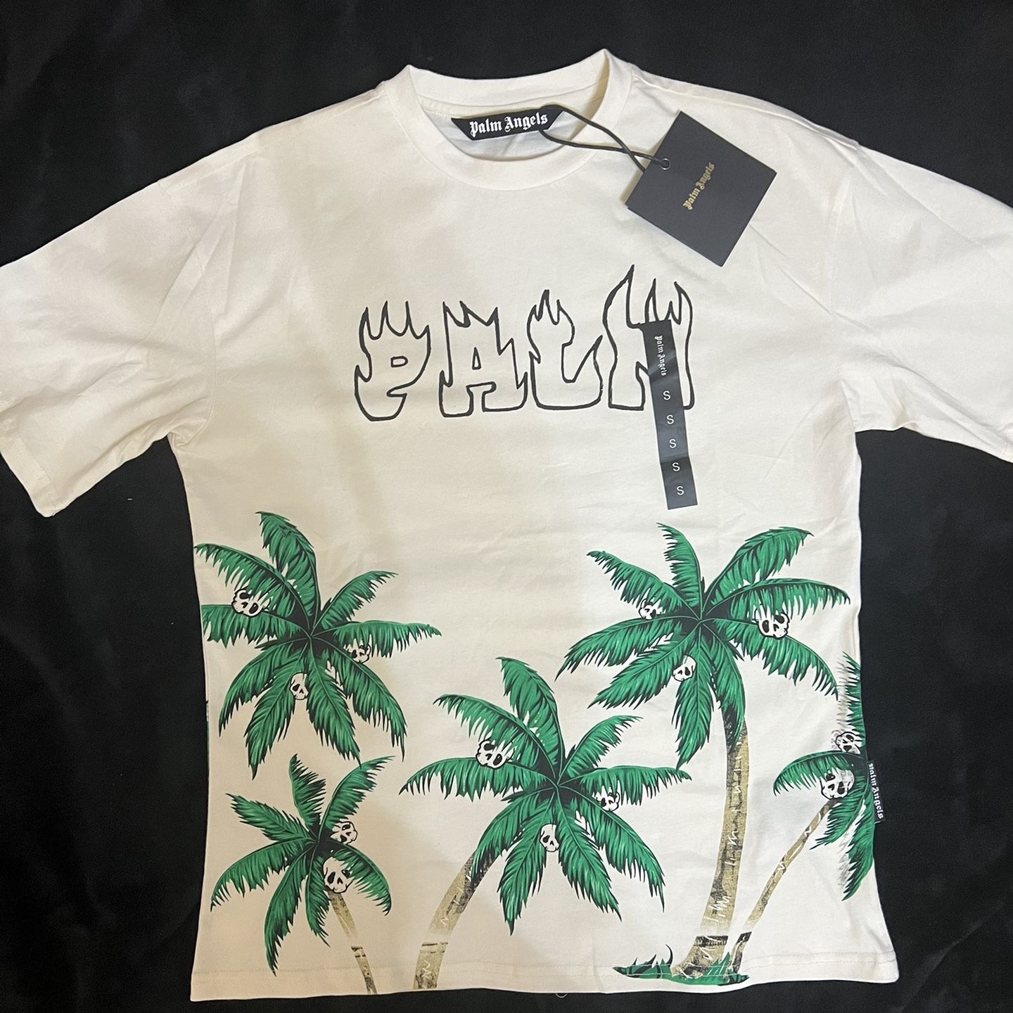 Palm Angels Palms And Skull Vintage Tee ‘White’ Brand New with Bag Size S