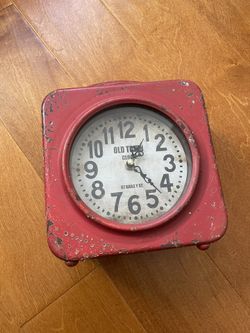 Vintage Metal Clock Decor