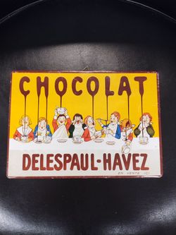 Postcard Ad France Chocolat Delespaul-Havez En Vente Ici Poster Chocolate Kids 8x6