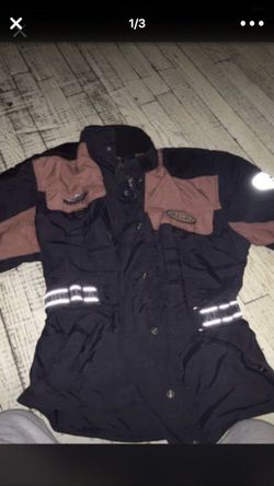 Womens firstgear motorcycle jacket Has zipper to add inner liner No inner liner included No tears has padding arms and back appear in good condition
