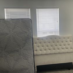 Queen Bed Frame + Mattress – $200 Or Best Offer(Like New!)