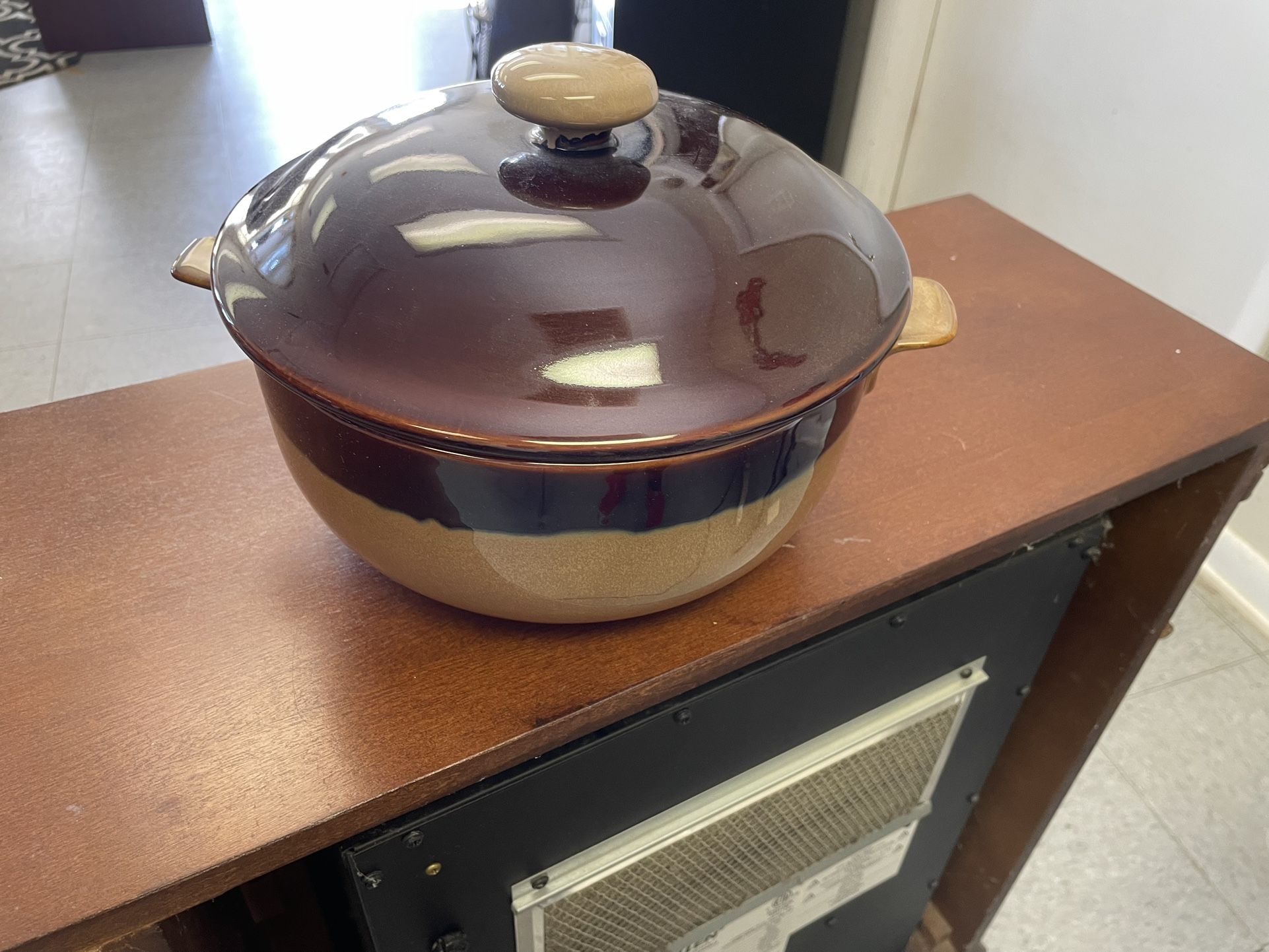 Sango Stoneware Covered Casserole Dish 