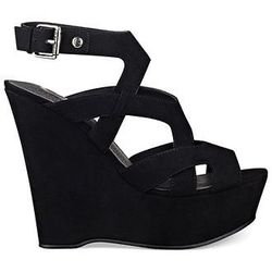 Guess Black Suede Wedge Heel
