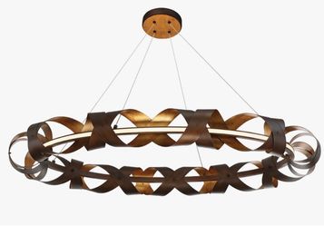 Eurofase Banderia Bronze LED Chandelier – Designer Pendant Light V