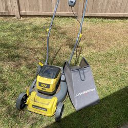 Powersmart 40V Lawnmower with Good Battery And Weed eater 