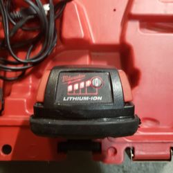 18V Milwaukee Drill Case, Charger, and Battery