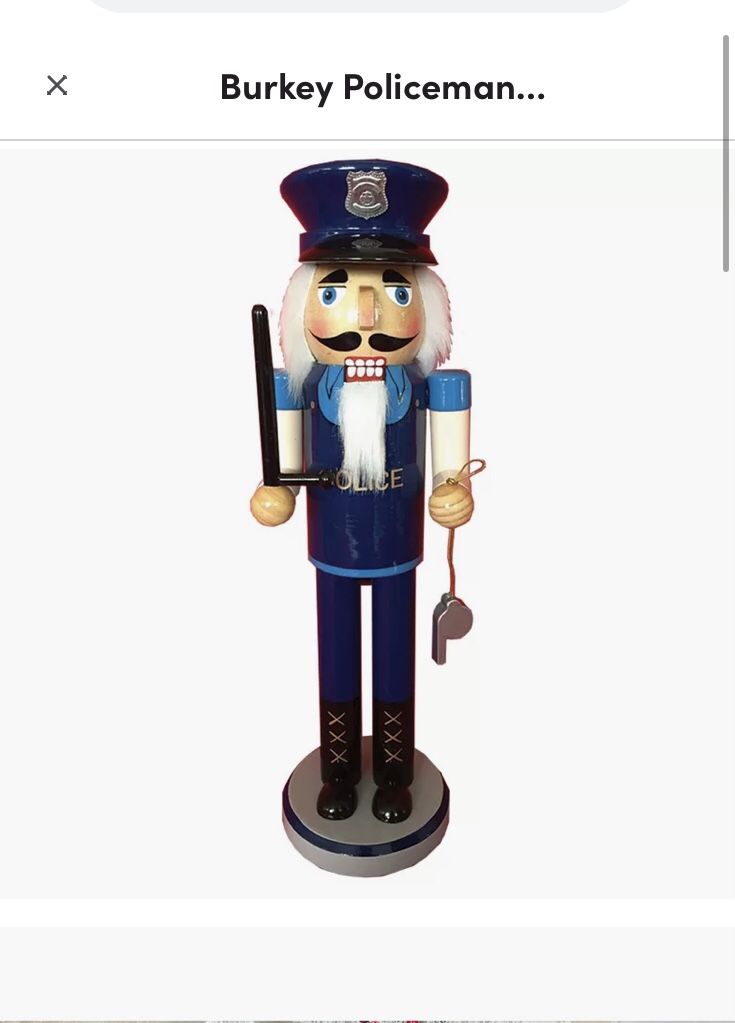 Berkey Policeman Wooden Nutcracker (14”)