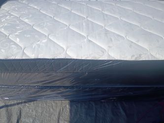 Brand new queen size pillowtop mattress and box spring free delivery depends on location