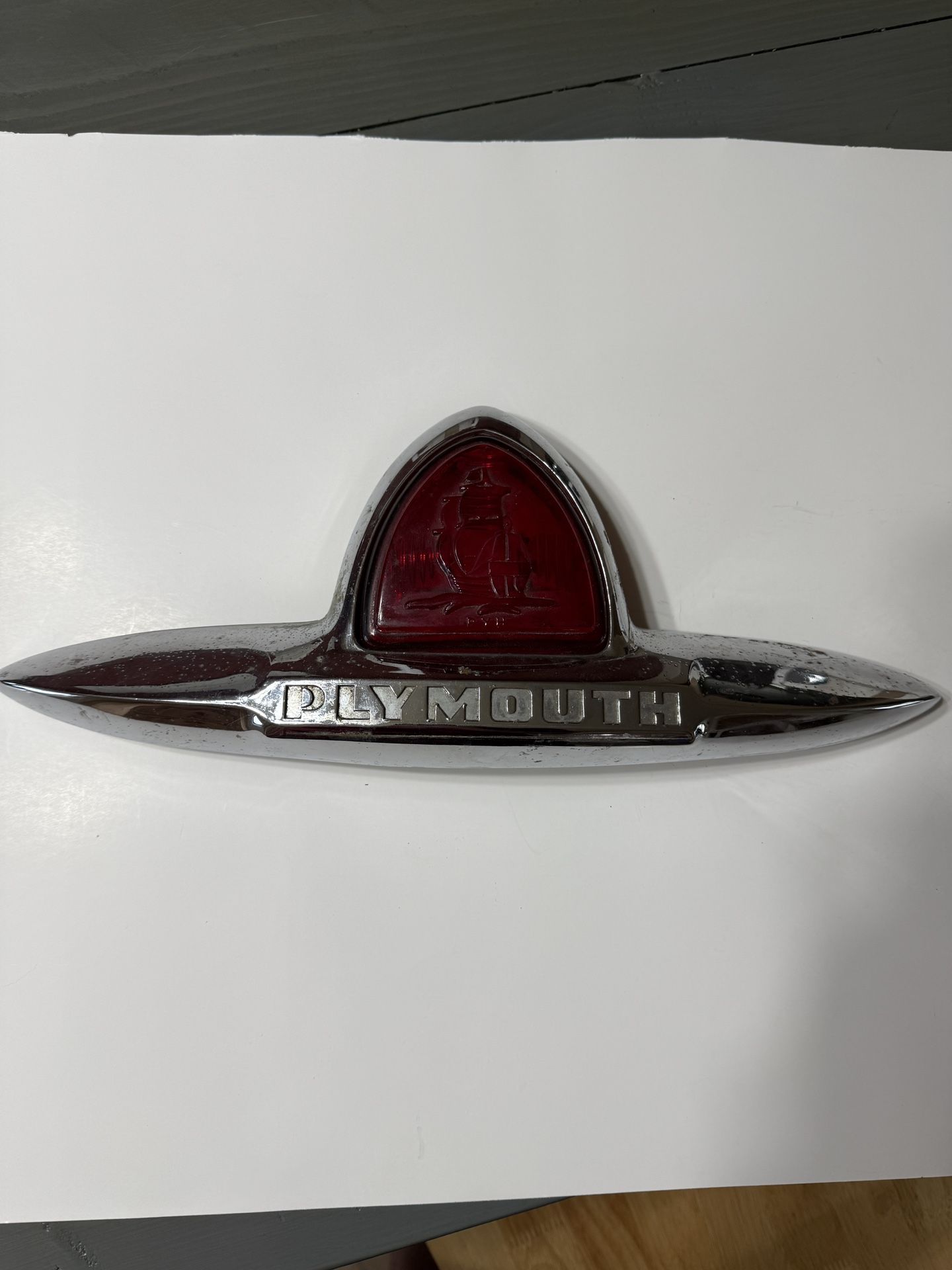 1946-48 Plymouth Sedan Trunk Emblem / Ornament