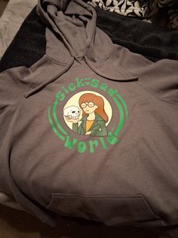 Cllassic Daria official MTV hoodie Torrid size 0, approx women's size Large