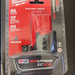 Milwaukee M12 12V Lithium-Ion XC Extended Capacity Battery Pack 6.0Ah