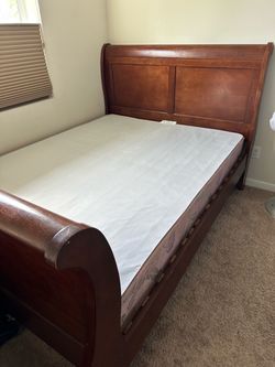 QUEEN SIZE BED FRAME + BOX SPRING