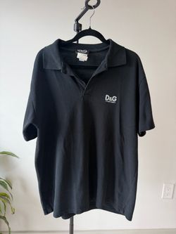 D&G Dolce & Gabbana Black Polo Shirt