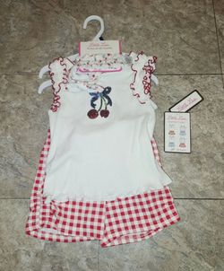 Little lass toddler cherry 🍒3pc  set new