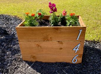 Planter Box Custom Made To Order With Address Number