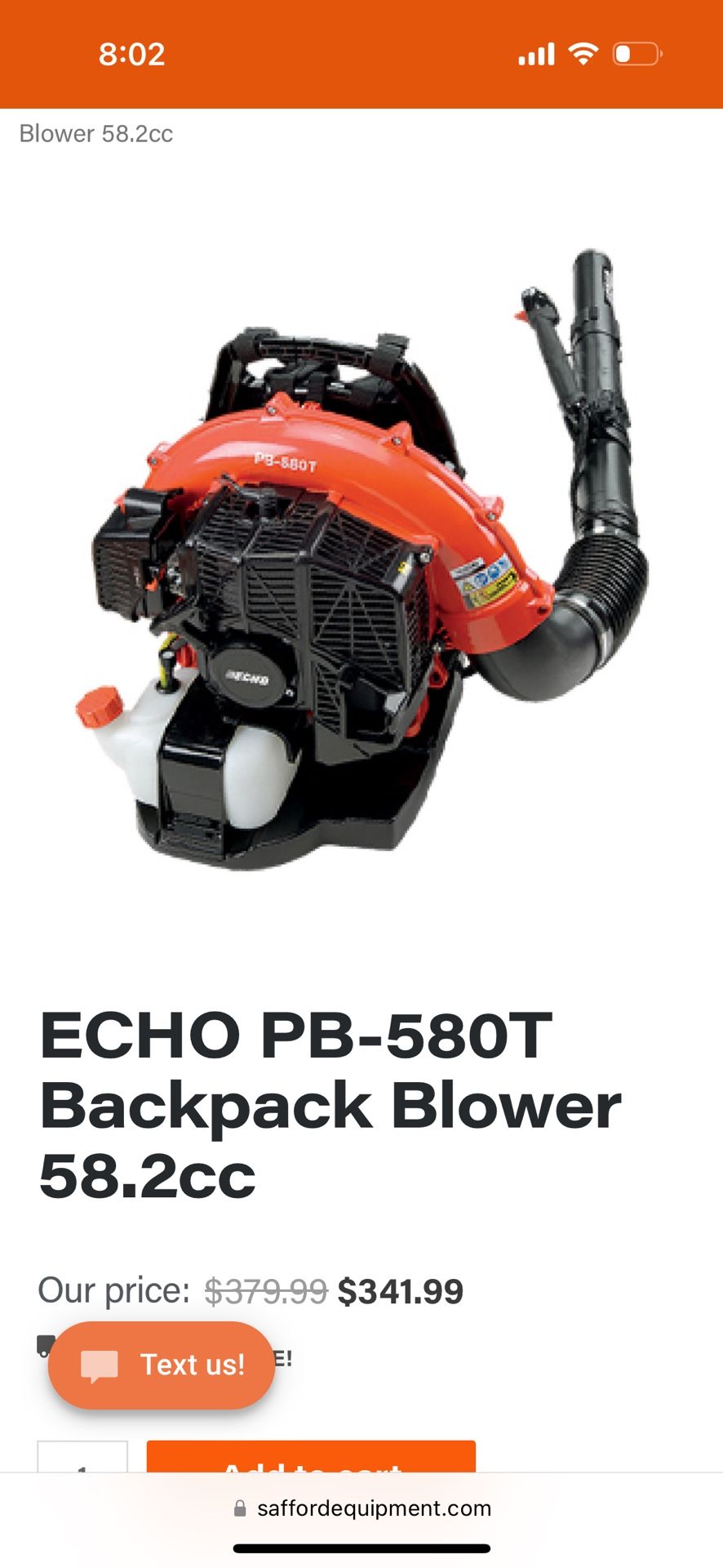 Echo Back Pack Leaf Blower 