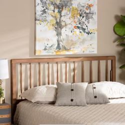 New Solid Wood Full Size Mid Century Modern Headboard 