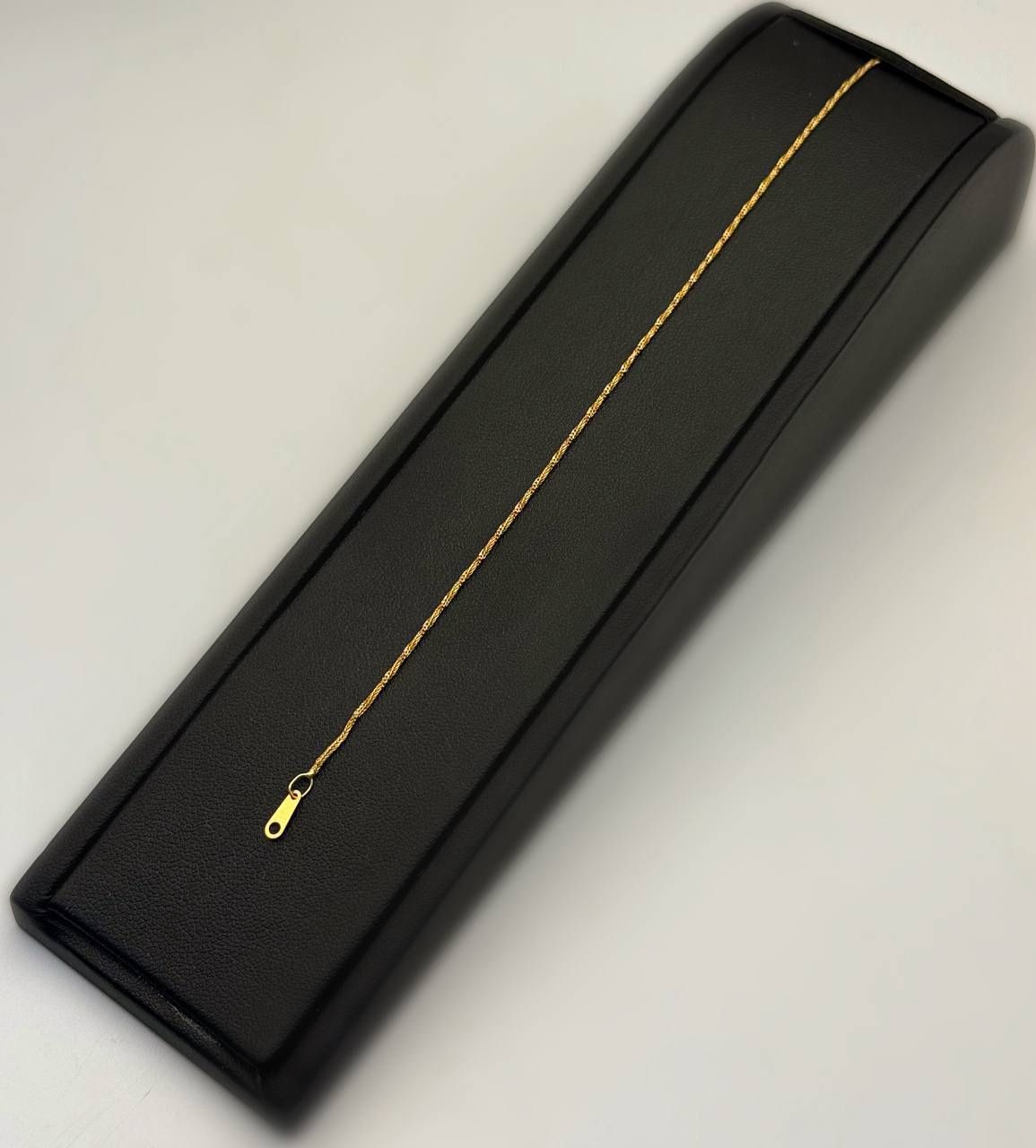 Jewelry 18k yellow gold waves Franco bracelet 7.50” 1.00mm