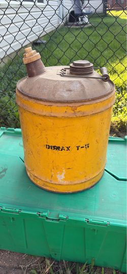 Vintage Yellow Metal Fuel Can