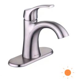 Glacier Bay Arnette Single Handle Single Hole Bathroom Faucet in Brushed Nickel