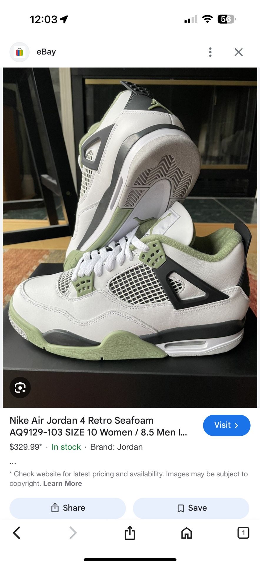 Nike Air Jordan 4 Retro Seafoam