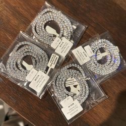 Tennis Chain in Silver & Gold- 4mm